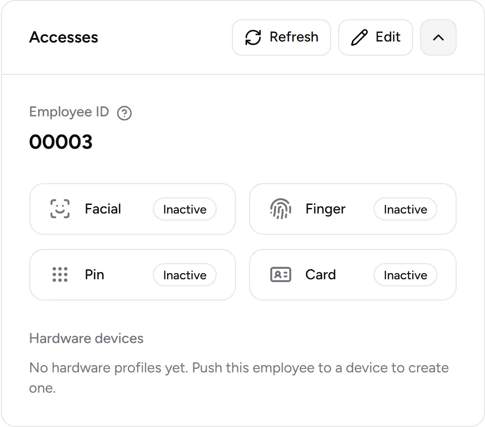 Access card with Employee ID 00003