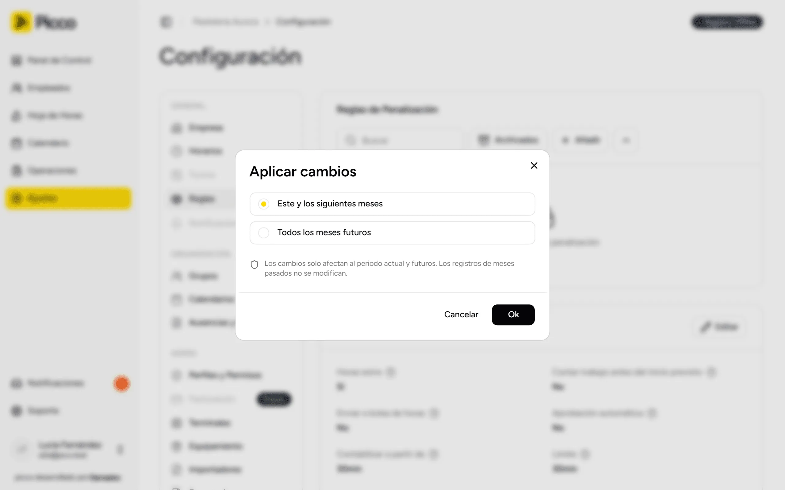 Elegir el ámbito de la regla